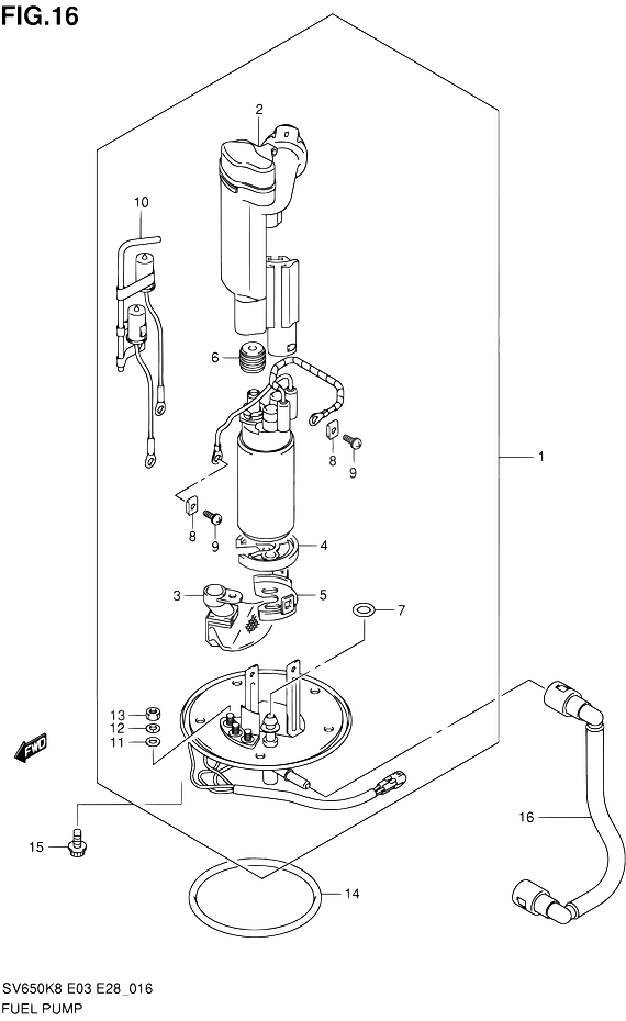 POMPE A ESSENCE POUR SUZUKI SV SSV650SA L0 2010