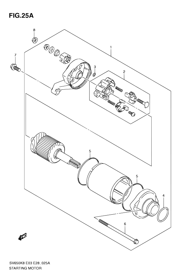 DEMARREUR POUR SUZUKI SV SSV650SA L0  2010