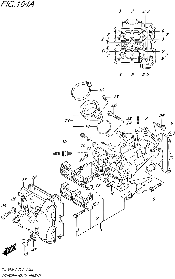 CULASSE POUR SV 650 ABS 35KW A2SV650UA L7 2017