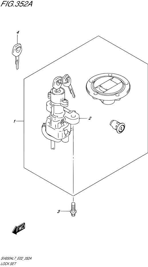 KIT SERRURE POUR SV 650 ABS 35KW A2SV650UA L7 2017