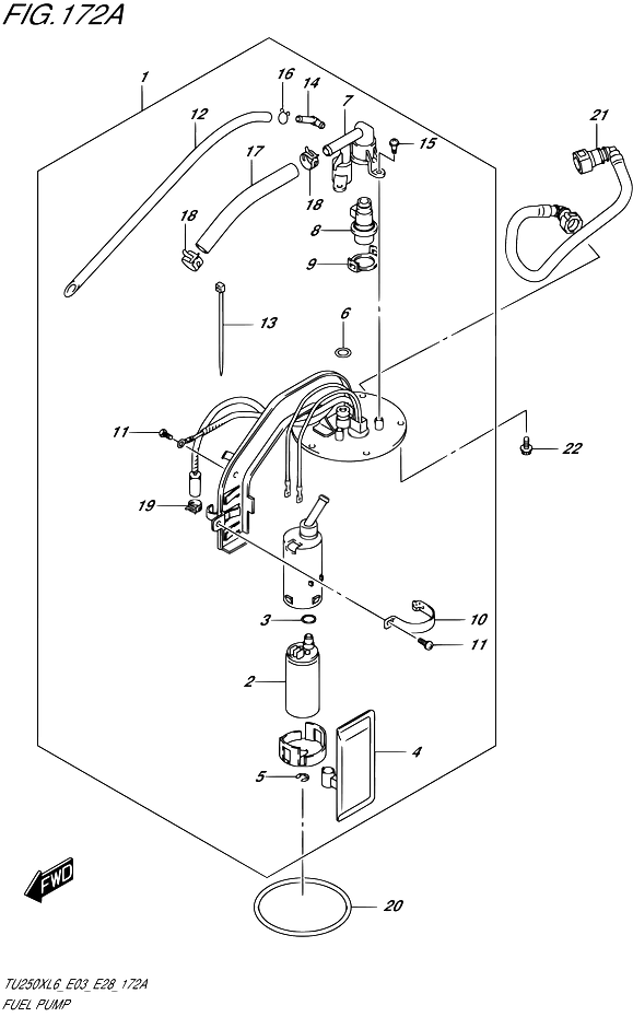 POMPE A ESSENCE POUR SUZUKI TUTU250X L6 2016