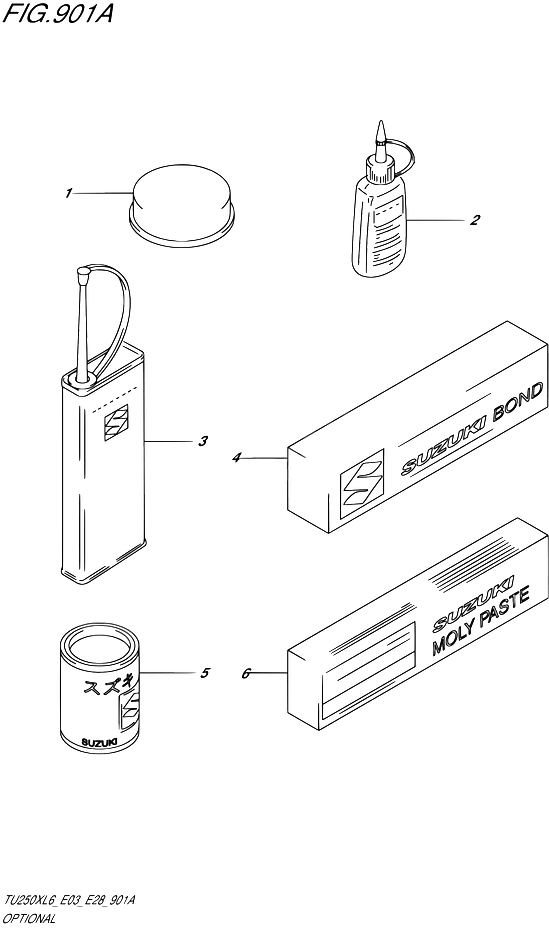 OPTIONS POUR SUZUKI TUTU250X L6 2016
