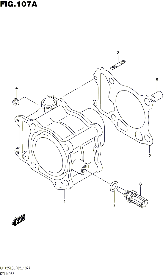 CYLINDRE POUR SUZUKI BURGMAN 125 2016 POUR BURGMAN 125 UH125A L6 