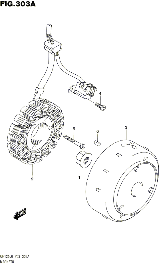 ALLUMAGE ROTOR STATOR POUR SUZUKI BURGMAN 125 2016 POUR BURGMAN 125 UH125A L6 