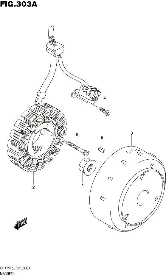 ALLUMAGE ROTOR STATOR POUR SUZUKI BURGMAN 125 2015 POUR BURGMAN 125 UH125 L5 