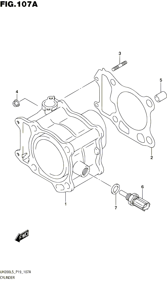 CYLINDRE POUR SUZUKI BURGMAN 200 1995 POUR SUZUKI BURGMANUH200A L5 