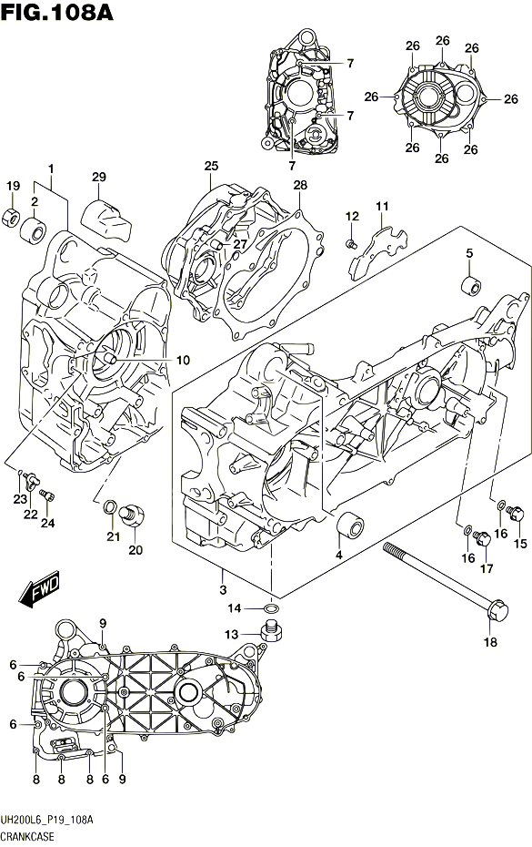 CARTER POUR SUZUKI BURGMAN 200 2016 POUR SUZUKI BURGMANUH200A L6 