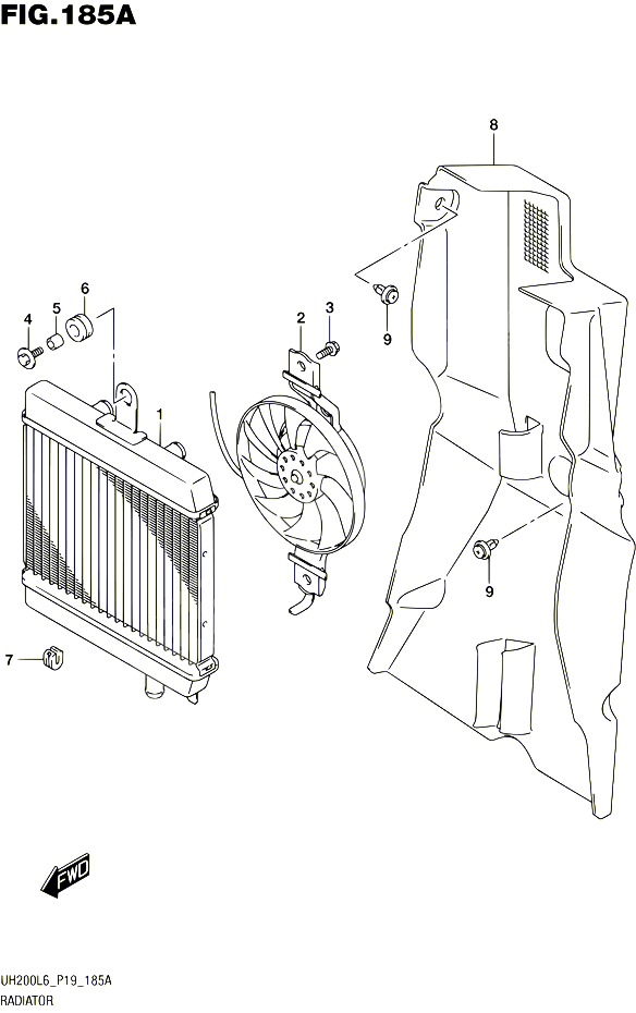 RADIATEUR POUR SUZUKI BURGMAN 200 2016 POUR SUZUKI BURGMANUH200A L6 