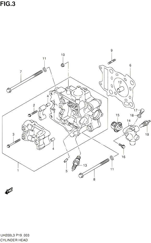 CULASSE POUR SUZUKI BURGMAN 200 2013 POUR SUZUKI BURGMANUH200G L3 