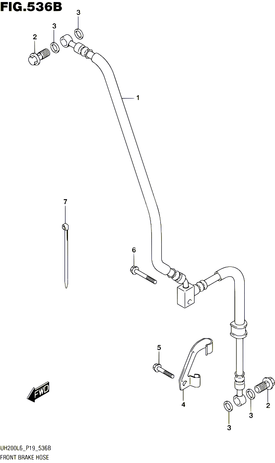 DURITE DE FREIN AVANT UH200L6 P53 POUR SUZUKI BURGMAN 200 2016 POUR SUZUKI BURGMANUH200 L6 