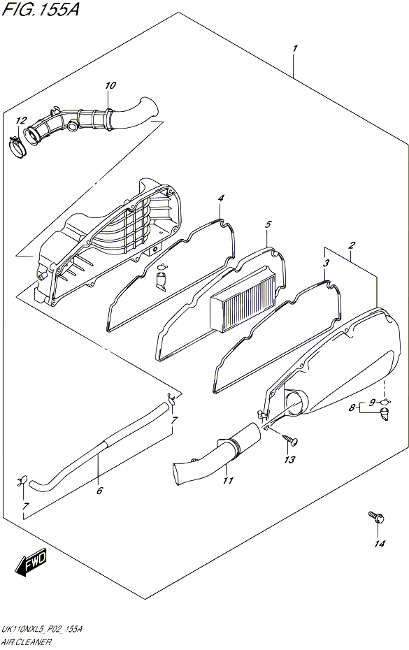 FILTRE A AIR POUR SUZUKI ADDRESS 110 2015 POUR ADDRESS 110 SPECIAL EDITION UK110NX L5 