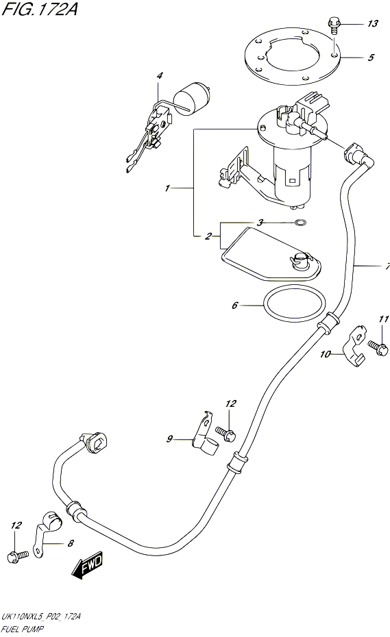 POMPE A ESSENCE POUR SUZUKI ADDRESS 110 2015 POUR ADDRESS 110 SPECIAL EDITION UK110NX L5 