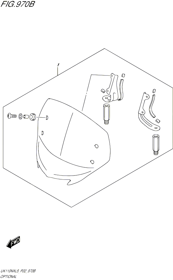OPTIONS WIND SCREEN POUR SUZUKI ADDRESS 110 2015 POUR ADDRESS 110 SPECIAL EDITION UK110NX L5 