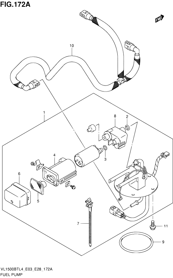 POMPE A ESSENCE POUR SUZUKI INTRUDERVL1500BT L4 2014