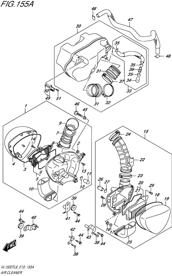 FILTRE A AIR POUR SUZUKI INTRUDERVL1500T L6 2016