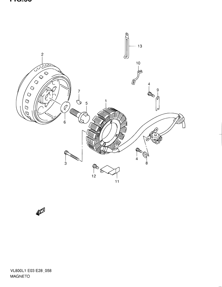 ALLUMAGE ROTOR STATOR POUR VOLUSIA 800VL800 L1 VL800T L1 VL800C L1 2011