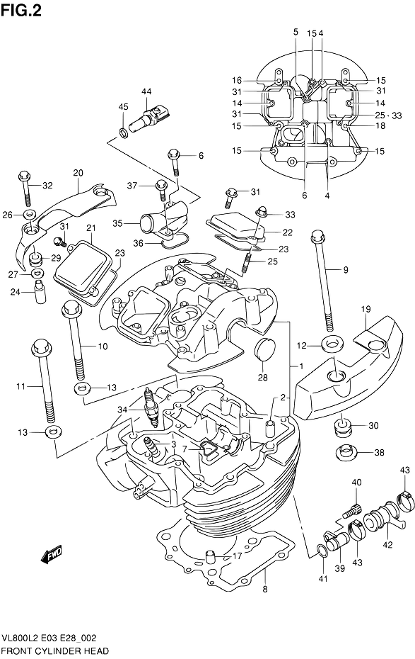 CULASSE AVANT POUR VOLUSIA 800VL800 L2 VL800T L2 VL800C L2 2012