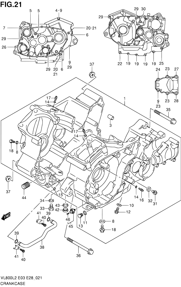 CARTER POUR VOLUSIA 800VL800 L2  VL800T L2  VL800C L2 2012