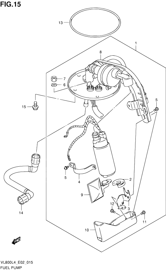 POMPE A ESSENCE POUR INTRUDER 800VL800 L4 2014