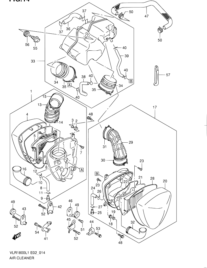 FILTRE A AIR POUR SUZUKI INTRUDERVLR1800T L1 2011
