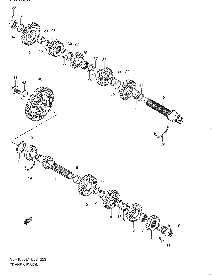 TRANSMISSION POUR SUZUKI INTRUDERVLR1800T L1  2011