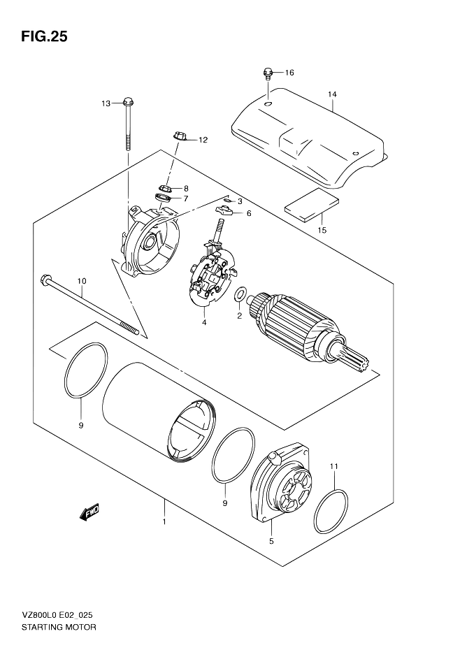 DEMARREUR POUR SUZUKI MARAUDERVZ800UE L0 2010