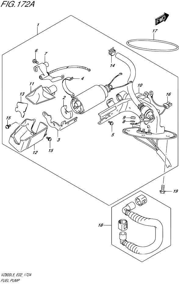 POMPE A ESSENCE POUR SUZUKI MARAUDERVZ800UE L5 1995