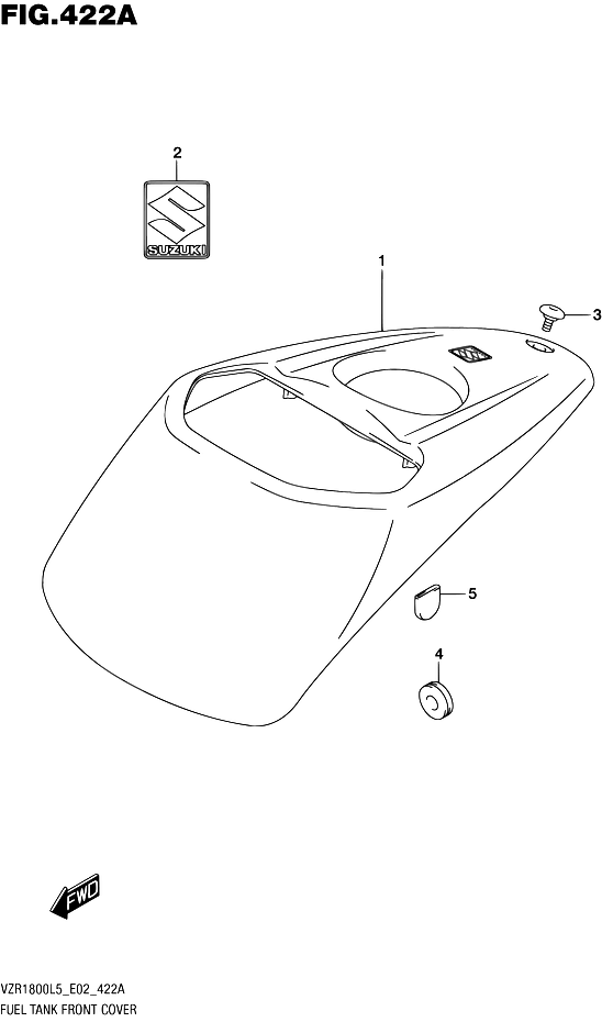 COUVRE RESERVOIR POUR INTRUDER M1800RVZR1800BZ L5  2015