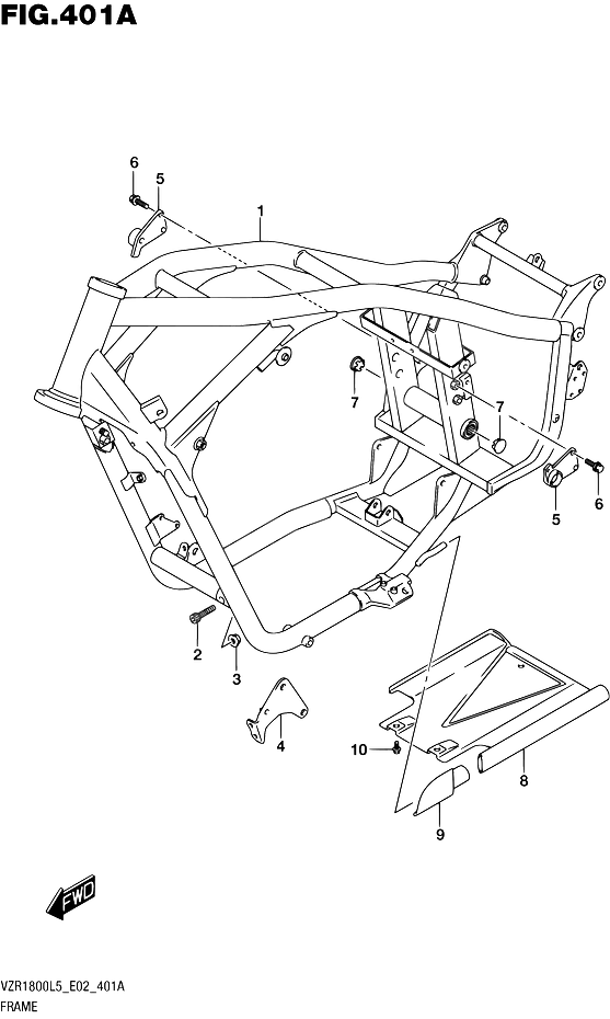 CADRE POUR INTRUDER M1800RVZR1800BZ L5 2015