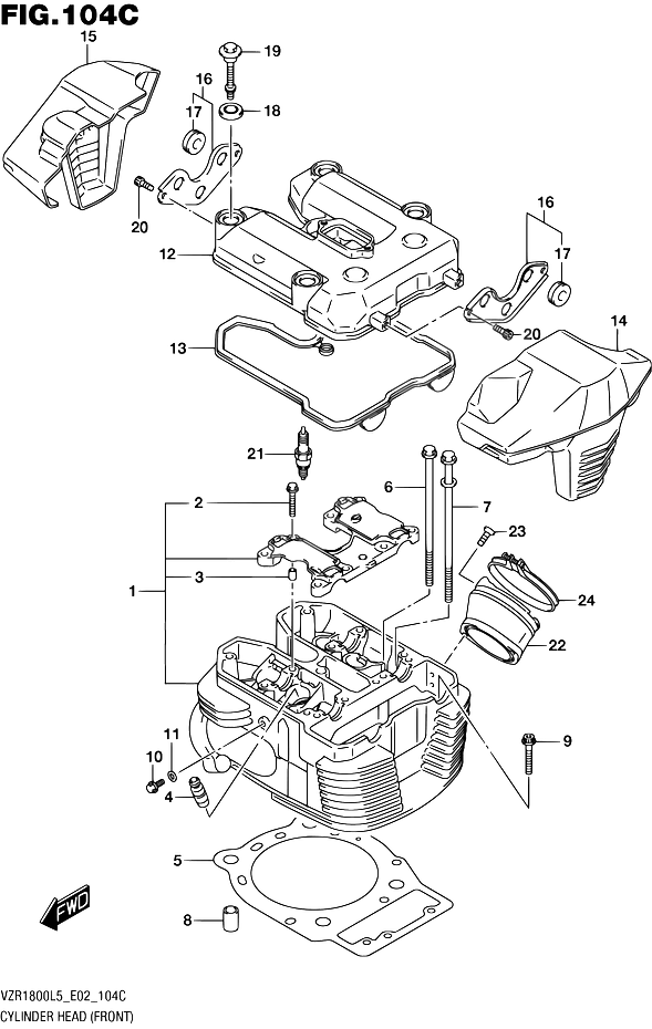 CULASSE POUR INTRUDER M1800RVZR1800BZUF L5  2015