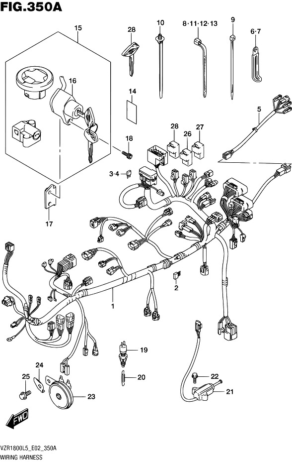 FAISCEAU ELECTRIQUE POUR INTRUDER M1800RVZR1800BZUF L5 2015