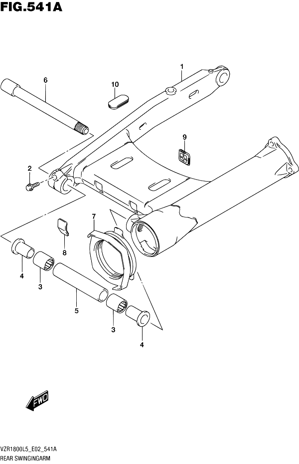BRAS OSCILLANT ARRIERE POUR INTRUDER M1800RVZR1800BZUF L5 2015