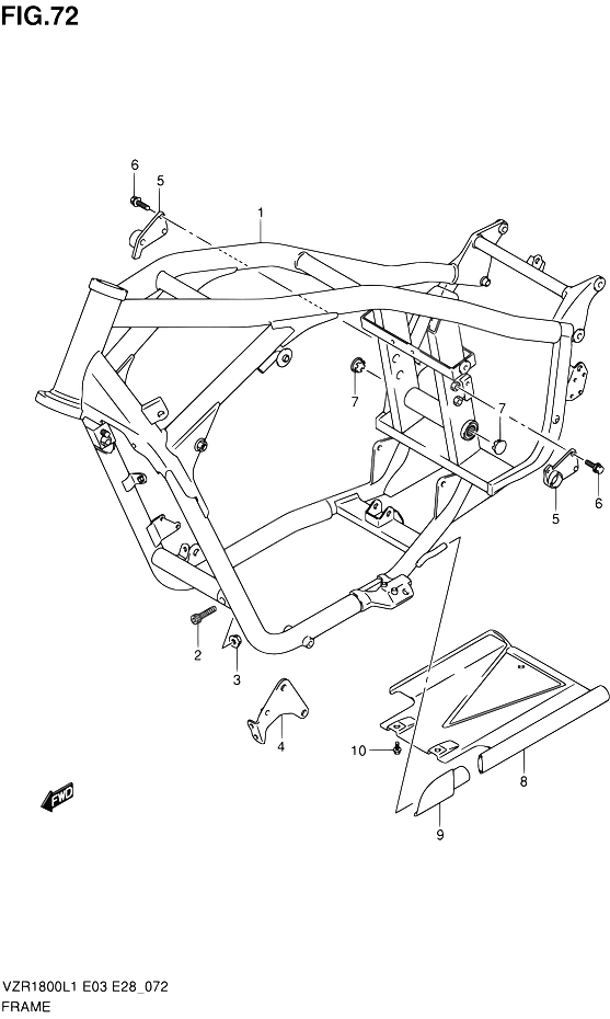 CADRE POUR INTRUDER 1800 VZR1800 L1 VZR1800Z L1 2011
