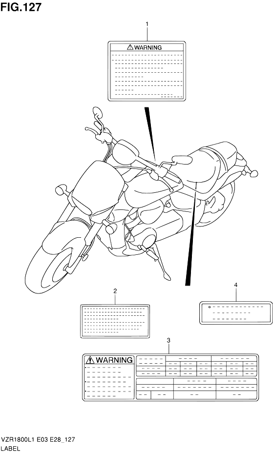 ETIQUETTE POUR INTRUDER 1800 VZR1800 L1 VZR1800Z L1 2011