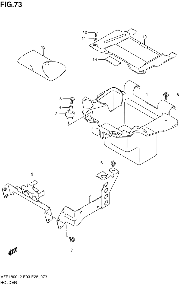 SUPPORT POUR INTRUDER 1800 VZR1800 L2  VZR1800Z L2  2012