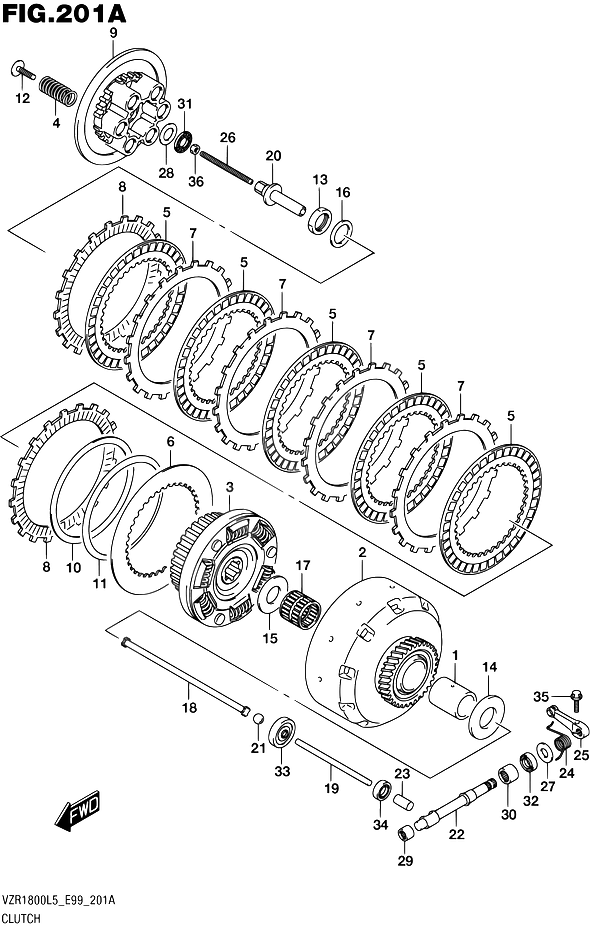 EMBRAYAGE POUR INTRUDER M1800RVZR1800 L5 VZR1800BZ L5 2015