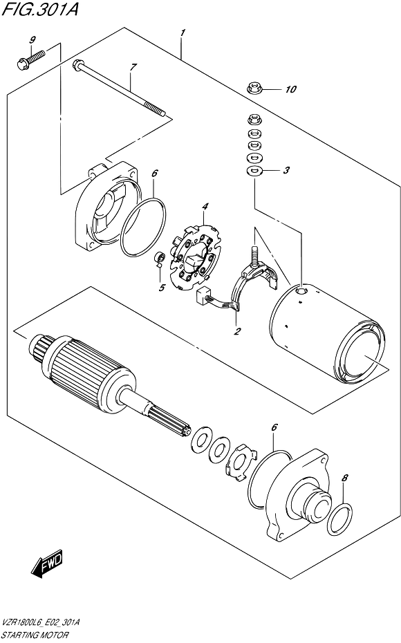 DEMARREUR POUR INTRUDER 1800VZR1800 L6  VZR1800BZ L6  2016