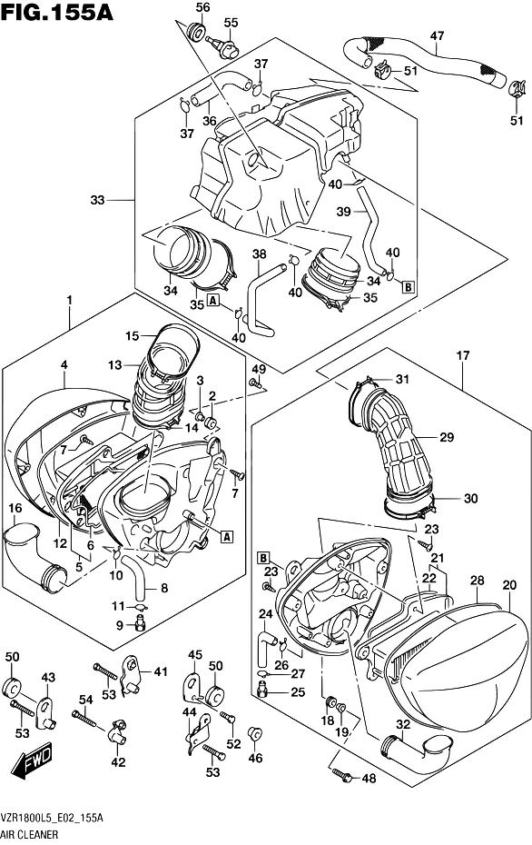FILTRE A AIR POUR INTRUDER M1800RVZR1800UF L5 2015