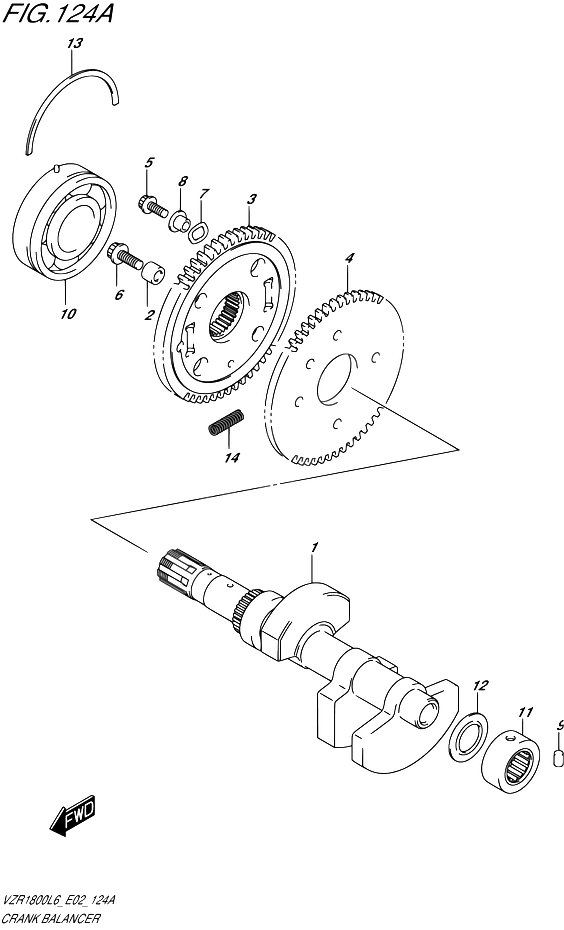 BALANCIER POUR INTRUDER 1800VZR1800UF L6  VZR1800BZUF L6  2016