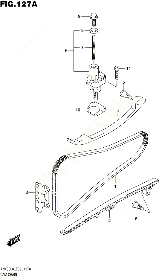 DISTRIBUTION POUR SUZUKI BURGMAN 400 2018 POUR BURGMAN 400 ABS AN400L8 E02 