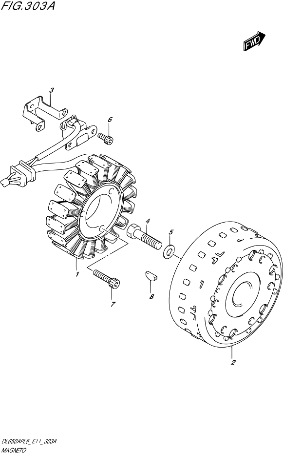 ALLUMAGE ROTOR STATOR POUR V STROM 650 ABSDL650AP L8 2018