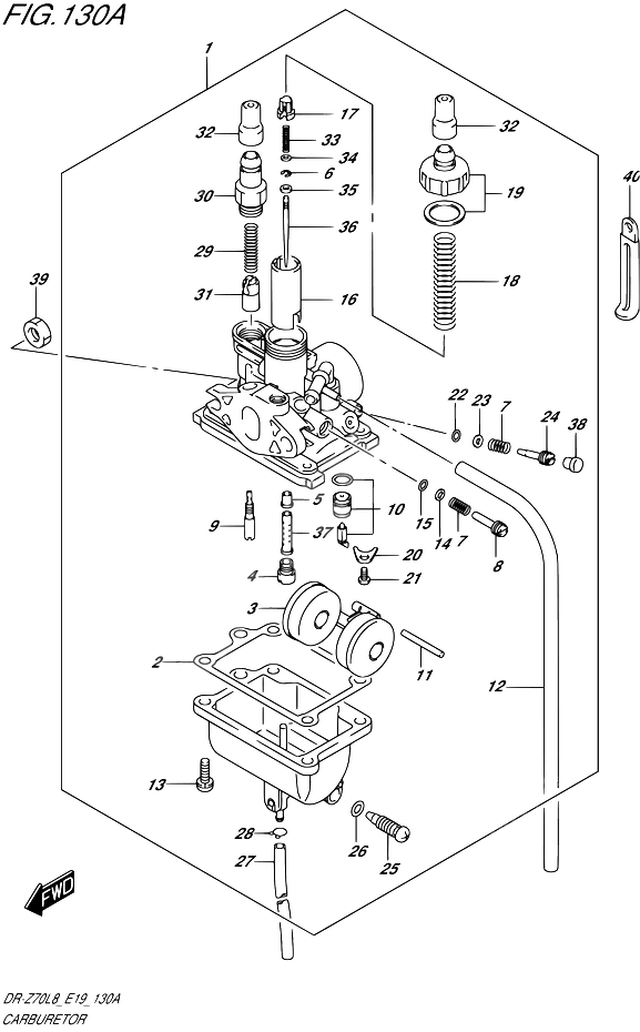 CARBURATEUR POUR DR Z 70DR Z70L8 E19 2018