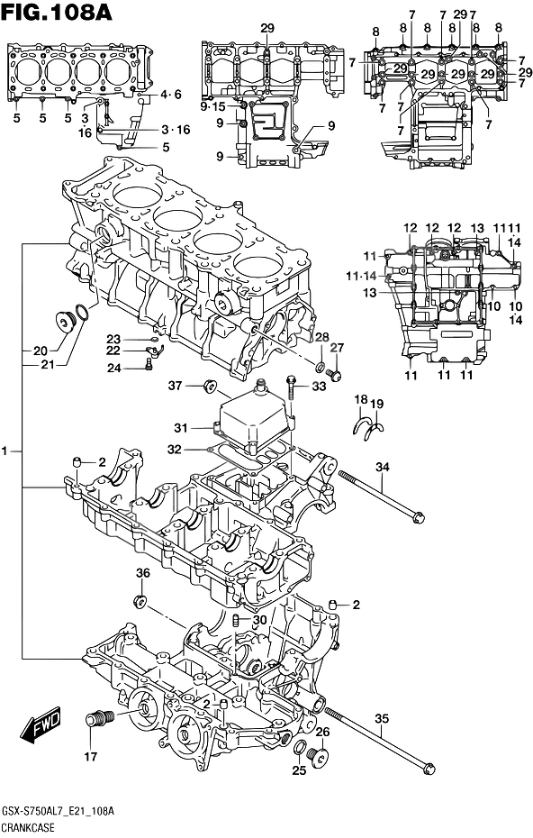 CARTER POUR GSX S 750GSX S750AL7 E21 2017