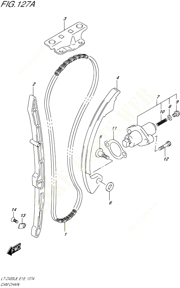 DISTRIBUTION POUR SUZUKI QUADSPORT 400 2018 POUR QUADSPORT Z400 LT Z400L8 E19 