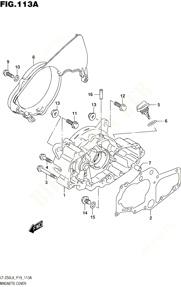 CARTER ALLUMAGE POUR SUZUKI QUADSPORT 50 2018 POUR QUADSPORT Z50 LT Z50L8 P19 