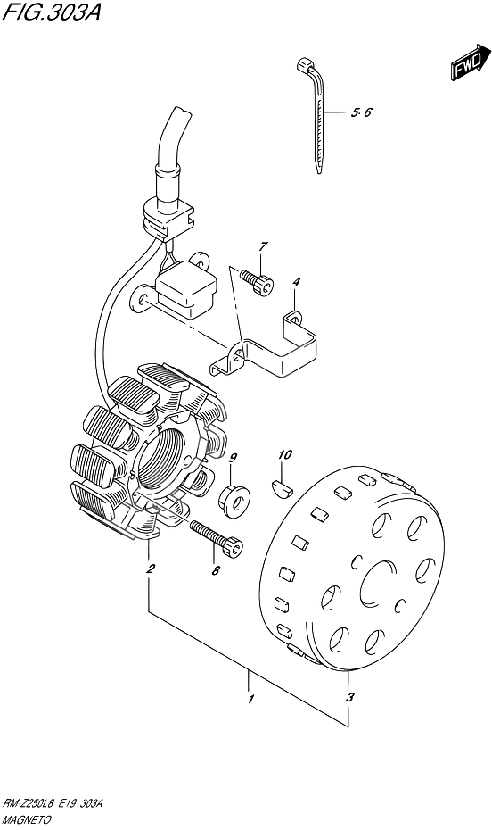 ALLUMAGE ROTOR STATOR POUR RM Z 250RM Z250L8 E19 2018
