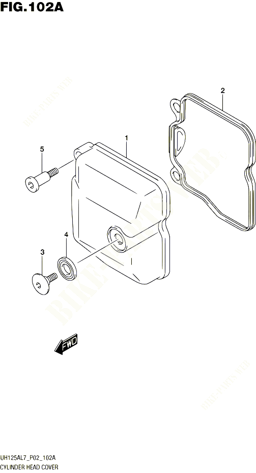 COUVRE CULASSE POUR SUZUKI BURGMAN 125 2017 POUR BURGMAN 125 ABS UH125AL7 P02 