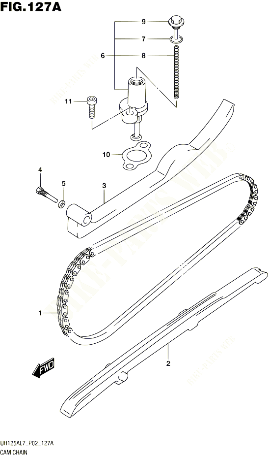 DISTRIBUTION POUR SUZUKI BURGMAN 125 2017 POUR BURGMAN 125 ABS UH125AL7 P02 