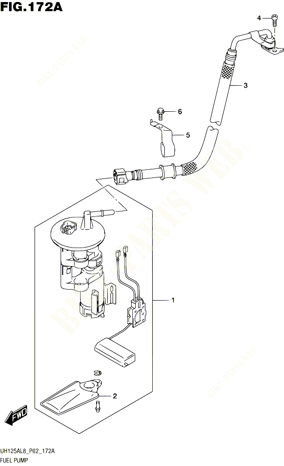 POMPE A ESSENCE POUR SUZUKI BURGMAN 125 2018 POUR BURGMAN 125 UH125AL8 P02 