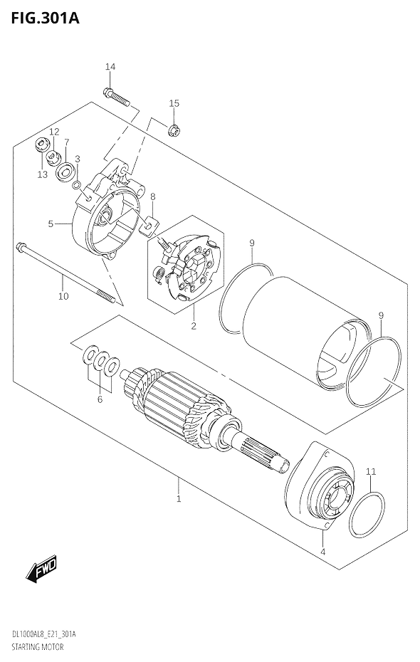 DEMARREUR POUR V STROM 1000 XTDL1000XA L8 E21 2018